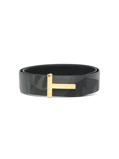 TOM FORD T Icon camouflage-print leather belt