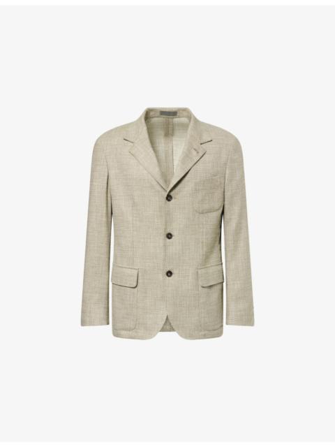 CORNELIANI Long-Sleeve Wool And Silk Blend Blazer