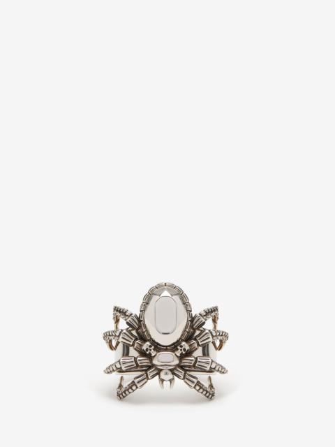 Alexander McQueen Men's Spider Ring in Antique Silver