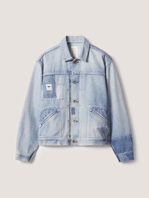 Maison Kitsuné MAISON KITSUNE X KURO PATCHWORK DENIM JACKET