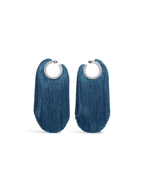 Alaïa FRINGED HOOP EARRINGS