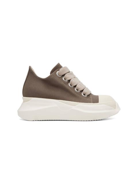 Rick Owens DRKSHDW Taupe Tower Jumbolace Abstract Low Sneaks Sneakers
