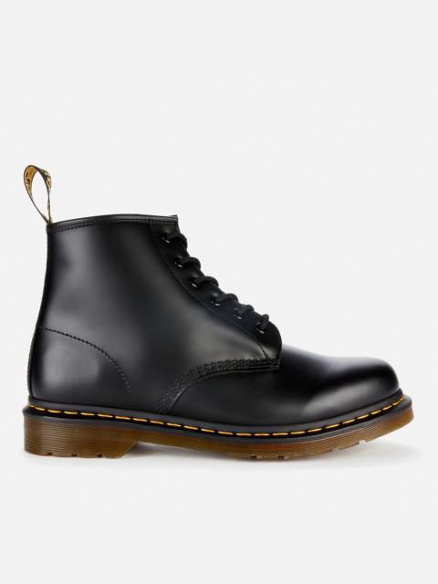 Dr. Martens Dr. Martens 101 Smooth Leather 6-Eye Boots - Black