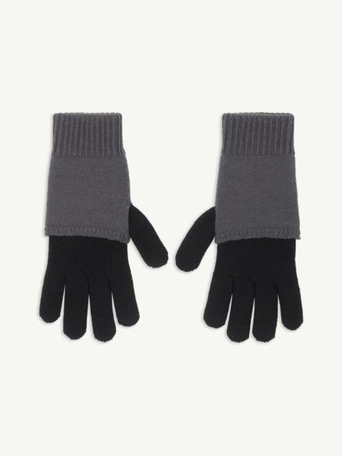MM6 Maison Margiela Two-tone knit gloves