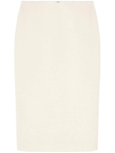 VERSACE silk-blend pencil skirt