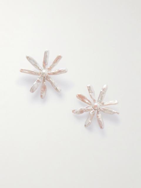 Simone Rocha Silver-tone Pearl Earrings