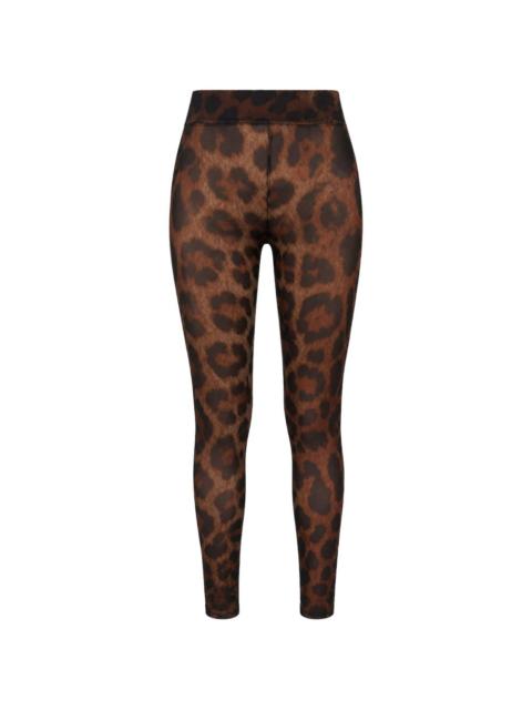 PHILIPP PLEIN leopard-print tulle leggings