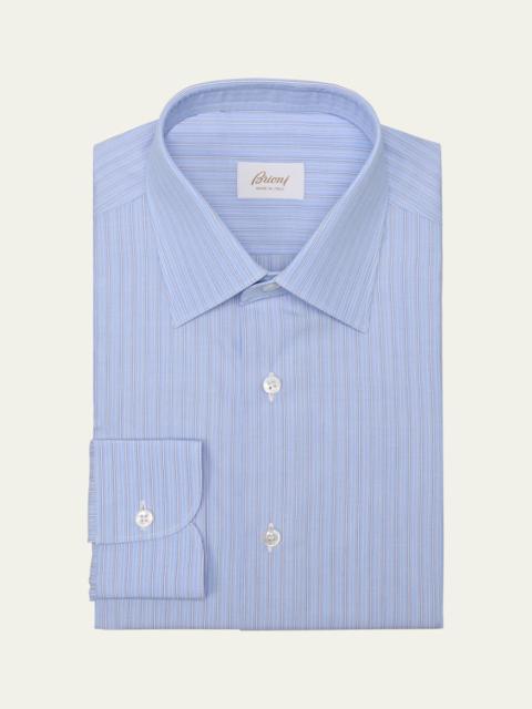 Brioni Men's Cotton Mini Graph Check Dress Shirt
