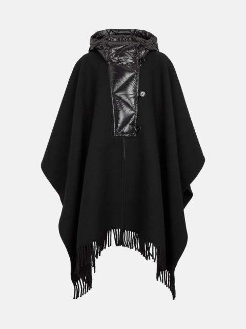 Moncler Virgin wool and nylon cape