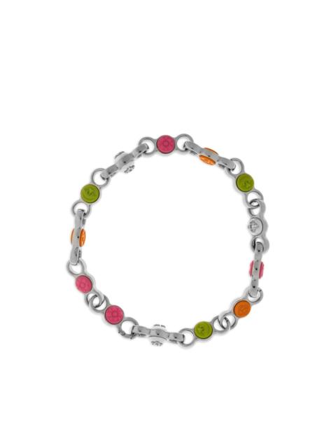 CASABLANCA floral silver-tone necklace