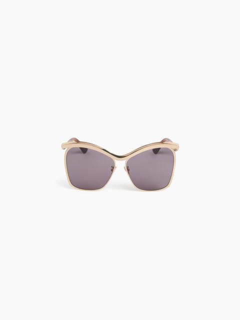NINA RICCI High-tide oversize shiny rose gold Sunglasses