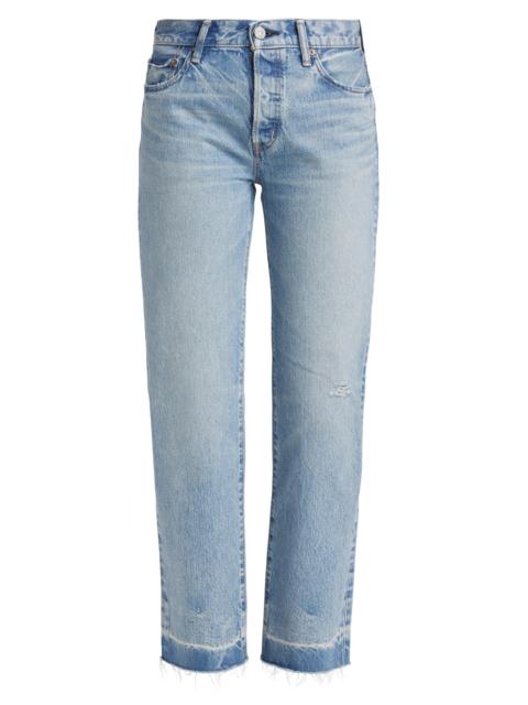 MOUSSY VINTAGE Women's Princeton Straight Mid-Rise Jeans - Light Blue