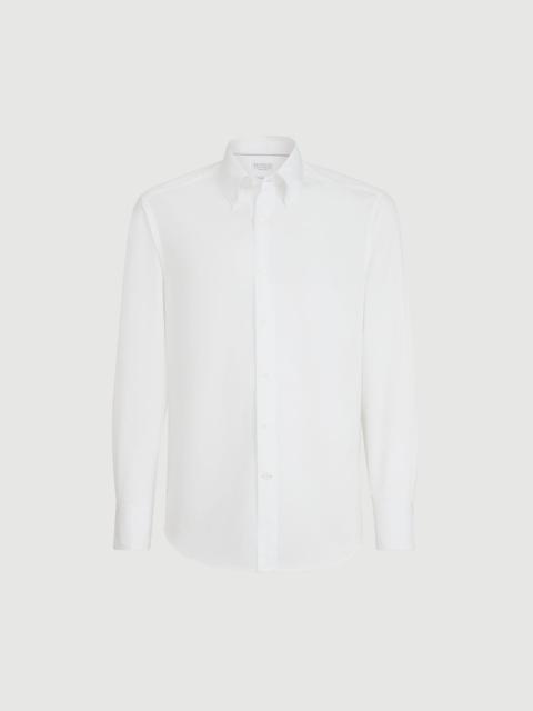 Brunello Cucinelli Twill slim fit shirt with button-down collar