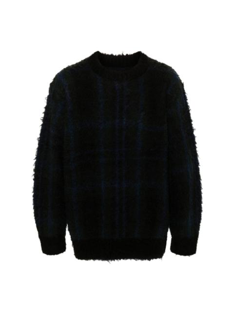 check-pattern sweater