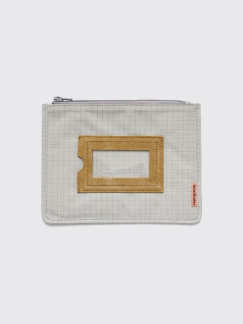 Acne Studios ACNE STUDIOS NYLON RIPSTOP ZIP POUCH COLD BEIGE