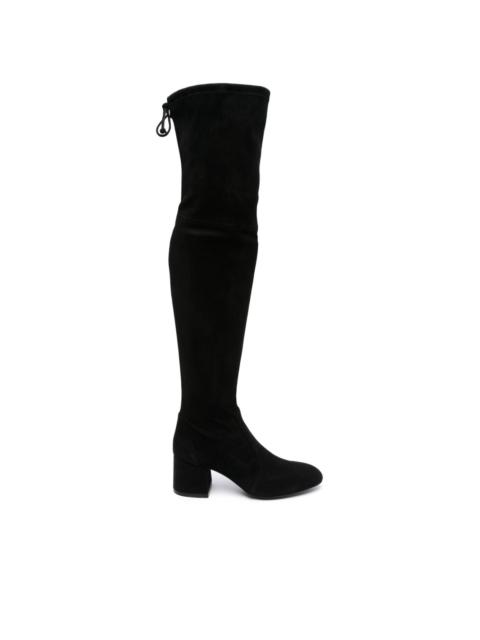 Stuart Weitzman Flareland 70mm suede knee boots