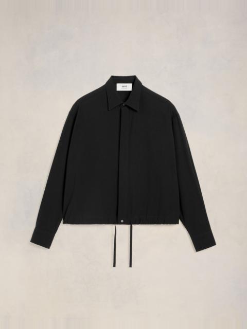 AMI Paris LONG SLEEVE DRAWSTRING SHIRT