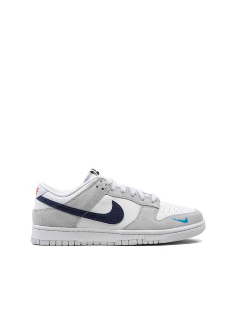 Nike Dunk Low "Mini Swoosh - 화이트 그레이 Navy Aqua"스니커