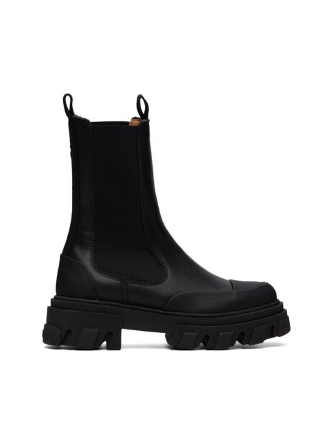 GANNI Black Mid Chelsea Boots
