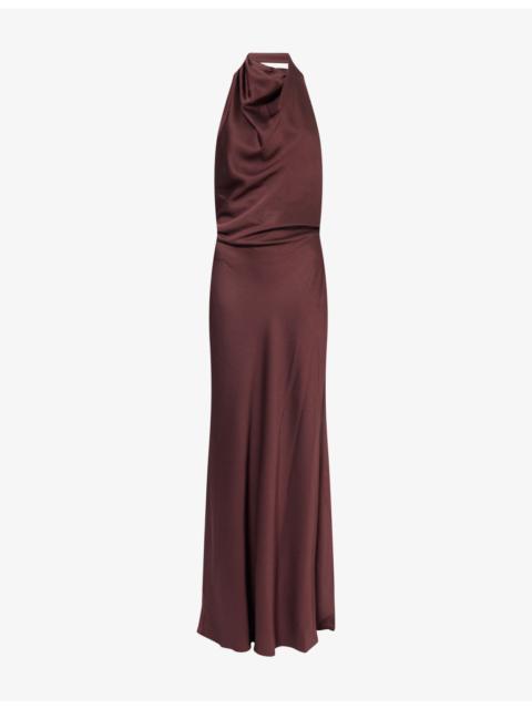 SIMKHAI Reannon Draped Woven Gown