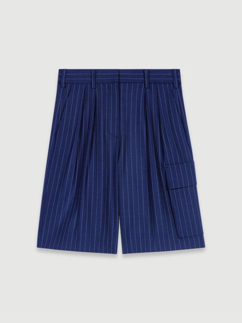 maje Striped Bermuda shorts