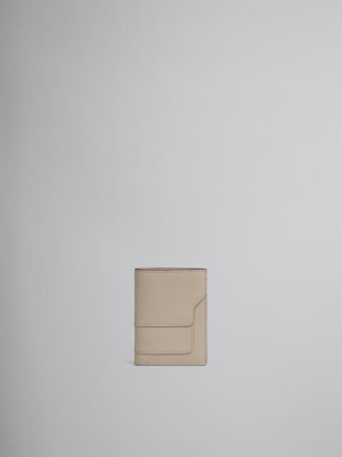Marni BEIGE SAFFIANO LEATHER BI-FOLD WALLET