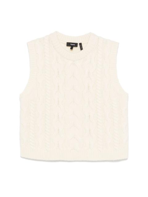 cable-knit vest