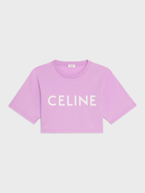 CELINE CROPPED CELINE T-SHIRT IN COTTON FLEECE