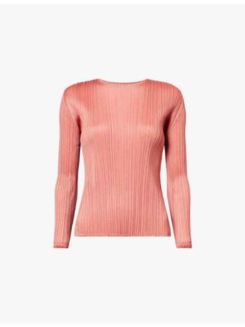 Pleats Please Issey Miyake Monthly Colors: October Long-Sleeves Knitted Top