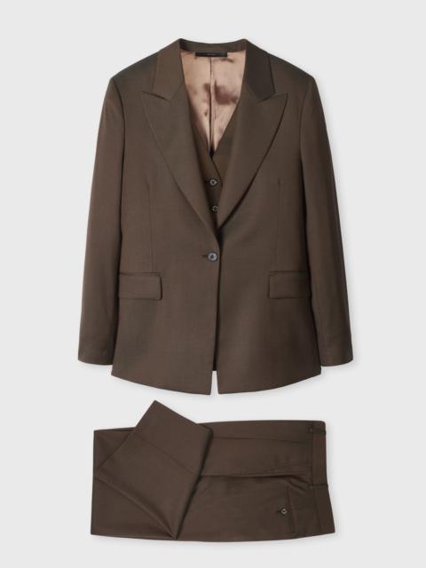 Paul Smith Women's Brown Tonic Wool Three-Piece Suit