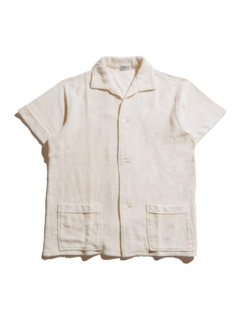 The Real McCoys MC25001 Cotton Pile Beach Shirt Milk