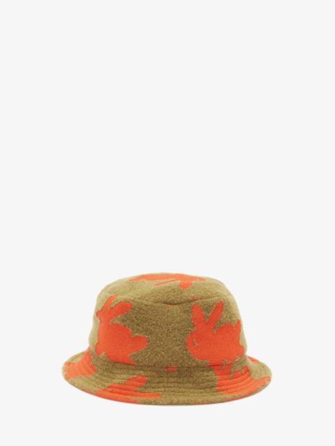 JW Anderson BUCKET HAT WITH BUNNY MOTIF