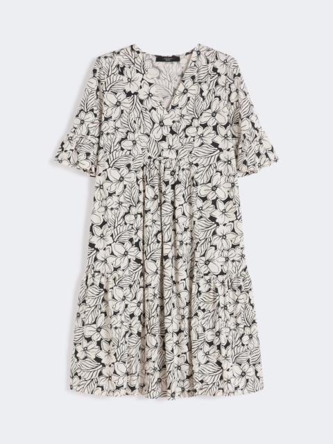 WEEKEND Max Mara Printed cotton jersey dress - BLACK