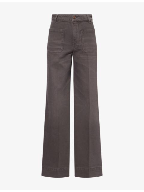 Victoria Beckham Alina Wide-Leg Cotton Denim Jeans