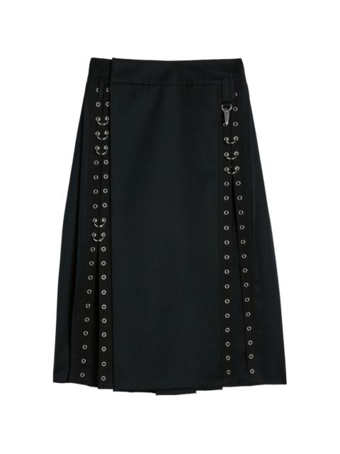Simone Rocha eyelet-embellished pleated midi kilt