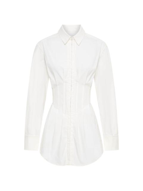 Dion Lee Tuxedo corset mini shirtdress