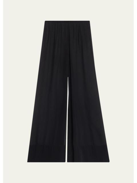 All Three Poppy Chiffon Wide-Leg Pants