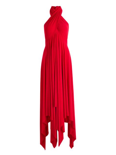 NORMA KAMALI Norma Kamali Convertible Asymmetric Stretch-jersey Midi Dress