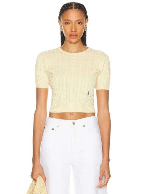 Sporty & Rich SRC Cotton Cableknit Sweater
