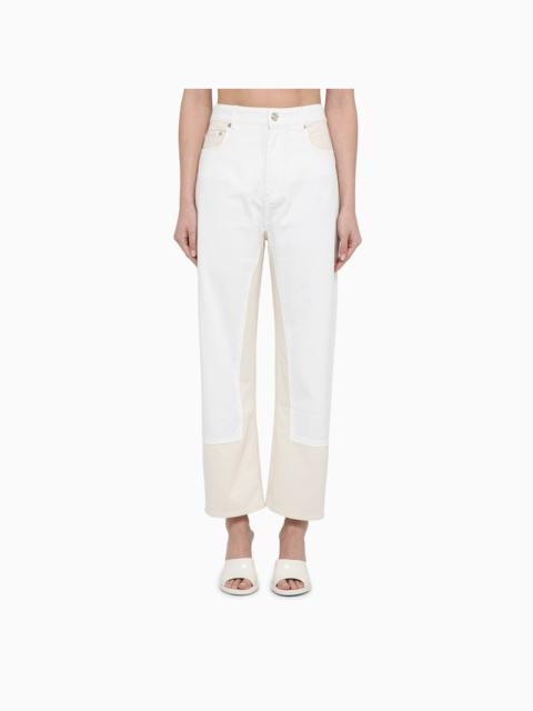 Sportmax White/beige denim jeans