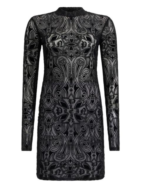 PHILIPP PLEIN long-sleeve mini dress