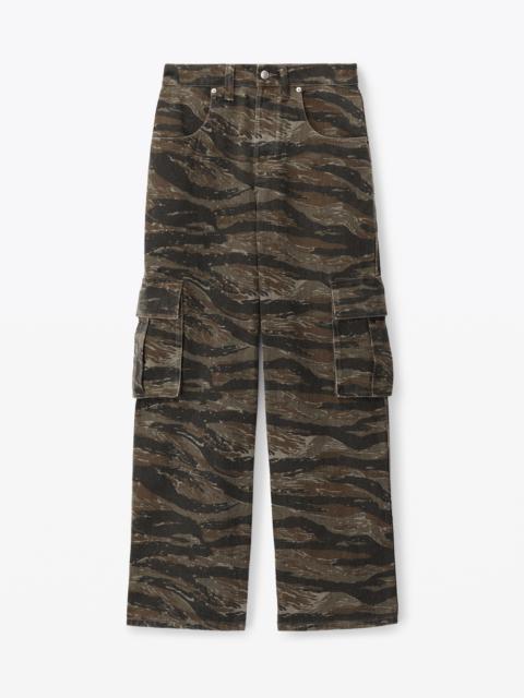 Alexander Wang camo bagged out pocket jean in denim