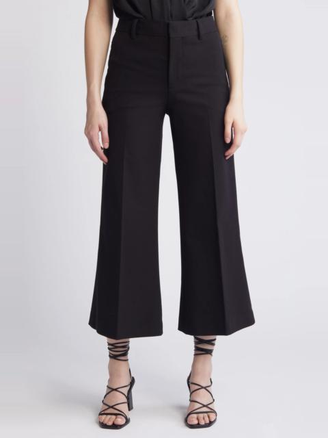 Le Crop Palazzo Wide Leg Trousers