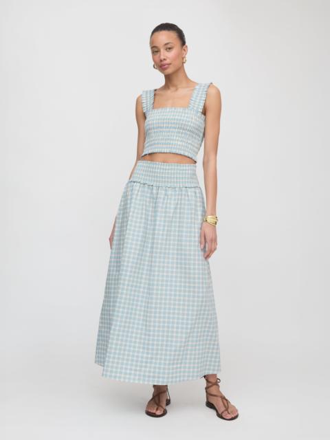 Hill House Home The Delphine Nap Skirt - Blue/Red Gingham