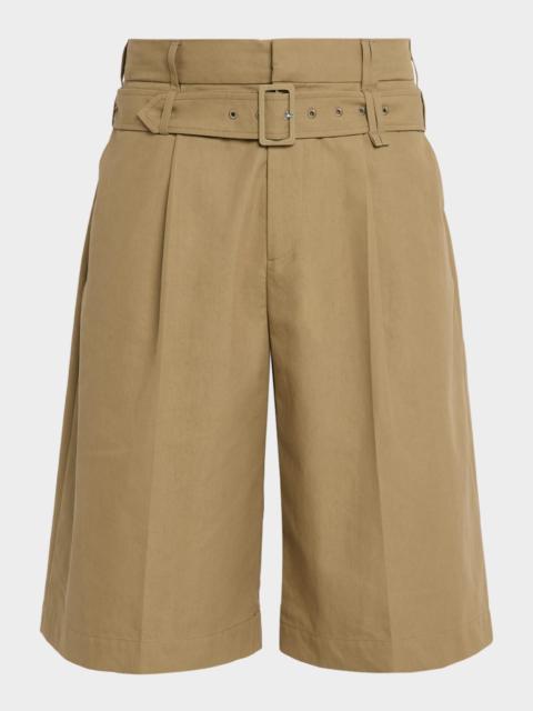 Simone Rocha Men's Wide-Leg Multi-Belt Loop Shorts