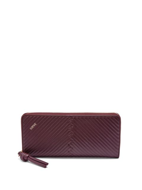Loewe Knot zip around wallet in shiny nappa calfskin