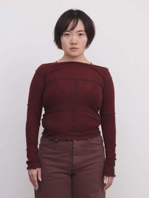 BASERANGE Cinder Long Sleeve Tee - Organic Cotton Rib