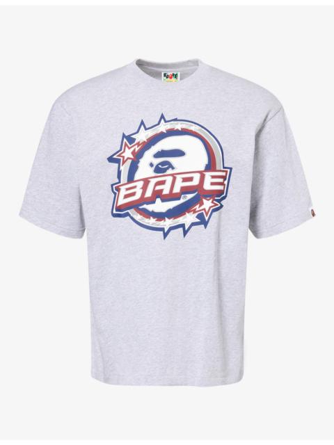 A BATHING APE® Twin Sta Logo Relaxed Graphic Cotton-Jersey T-Shirt