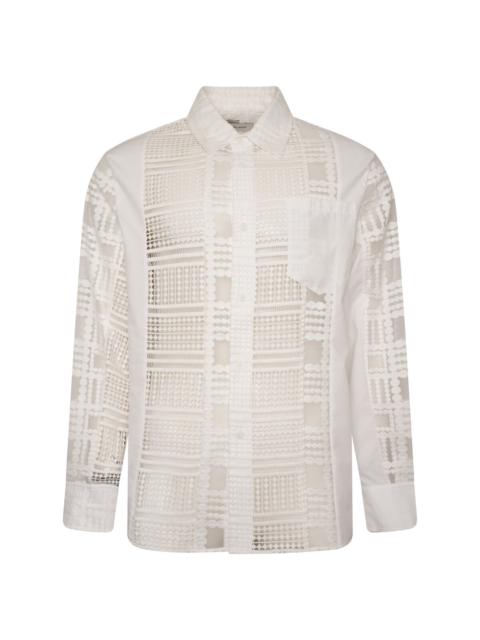 FENG CHEN WANG Lace Cut-Out Shirt in White