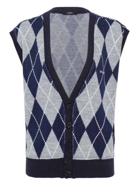 BONBOM argyle-knit cardigan